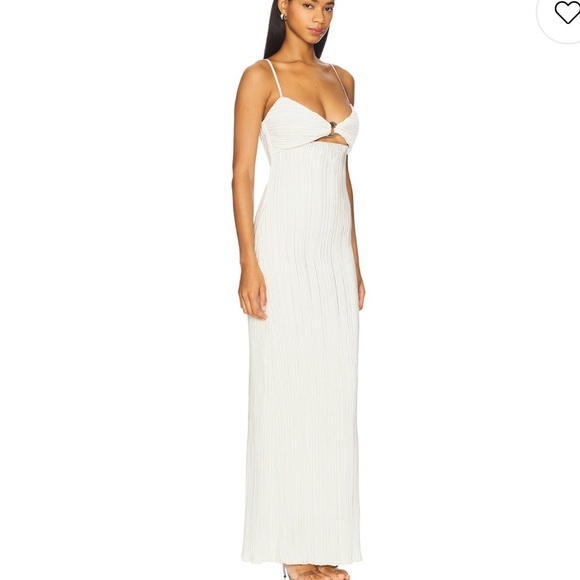 House of Harlow 1960 x REVOLVE Tyler Pleated Gown in Ivory - Picture 2 of 12